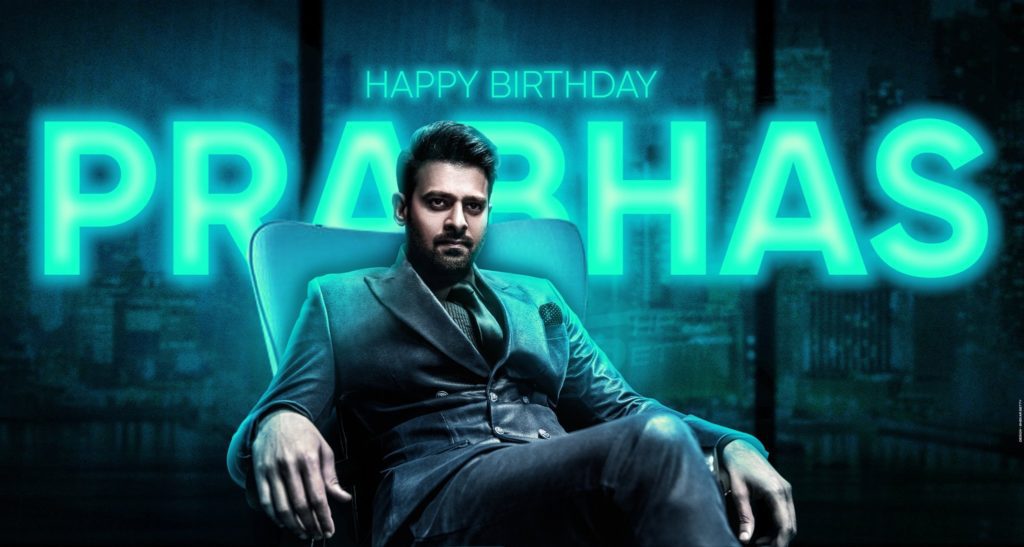 Prabhas Happy birthday image poster on his twitter account