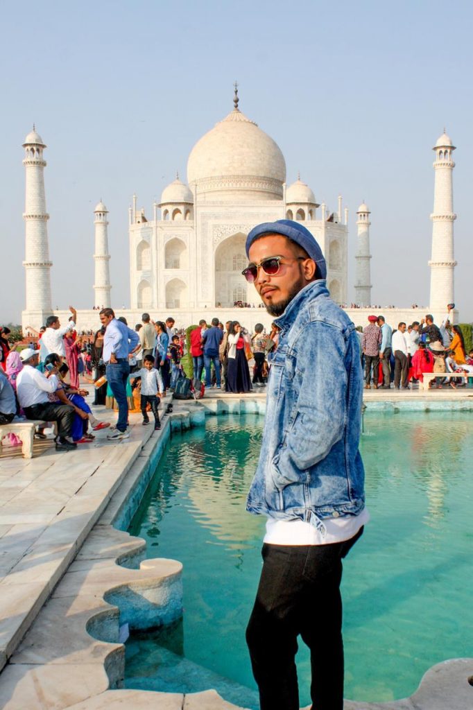 Asli Daud at The Taj Mahal in Agra