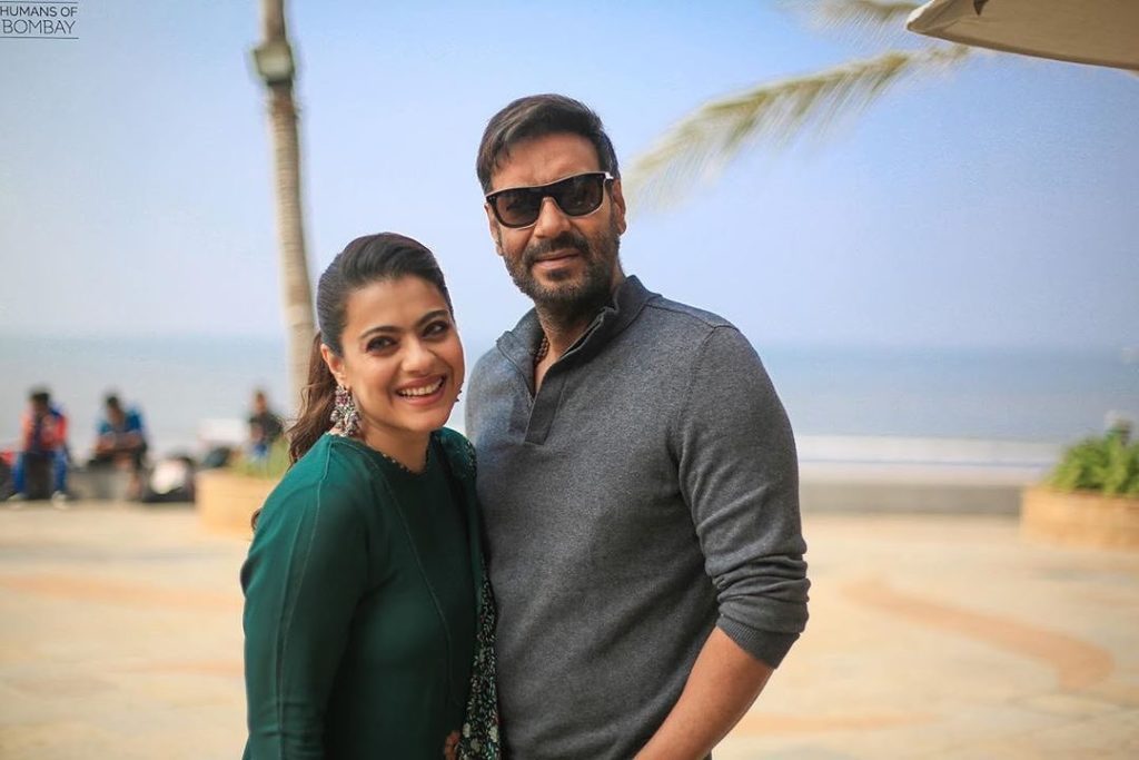 Bollywood Actor Ajay Devgan with Actress Wife Kajol at sea beach enjoying holidays